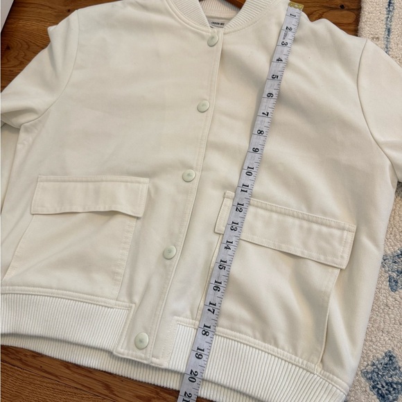 Jason Wu Bomber Jacket Women's Size Medium Cream Button up - Picture 10 of 12